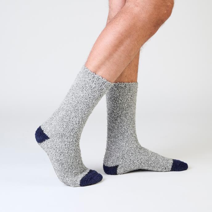 totes® Mens 3 Pack Supersoft Cosy Socks Navy Mix Extra Image 4
